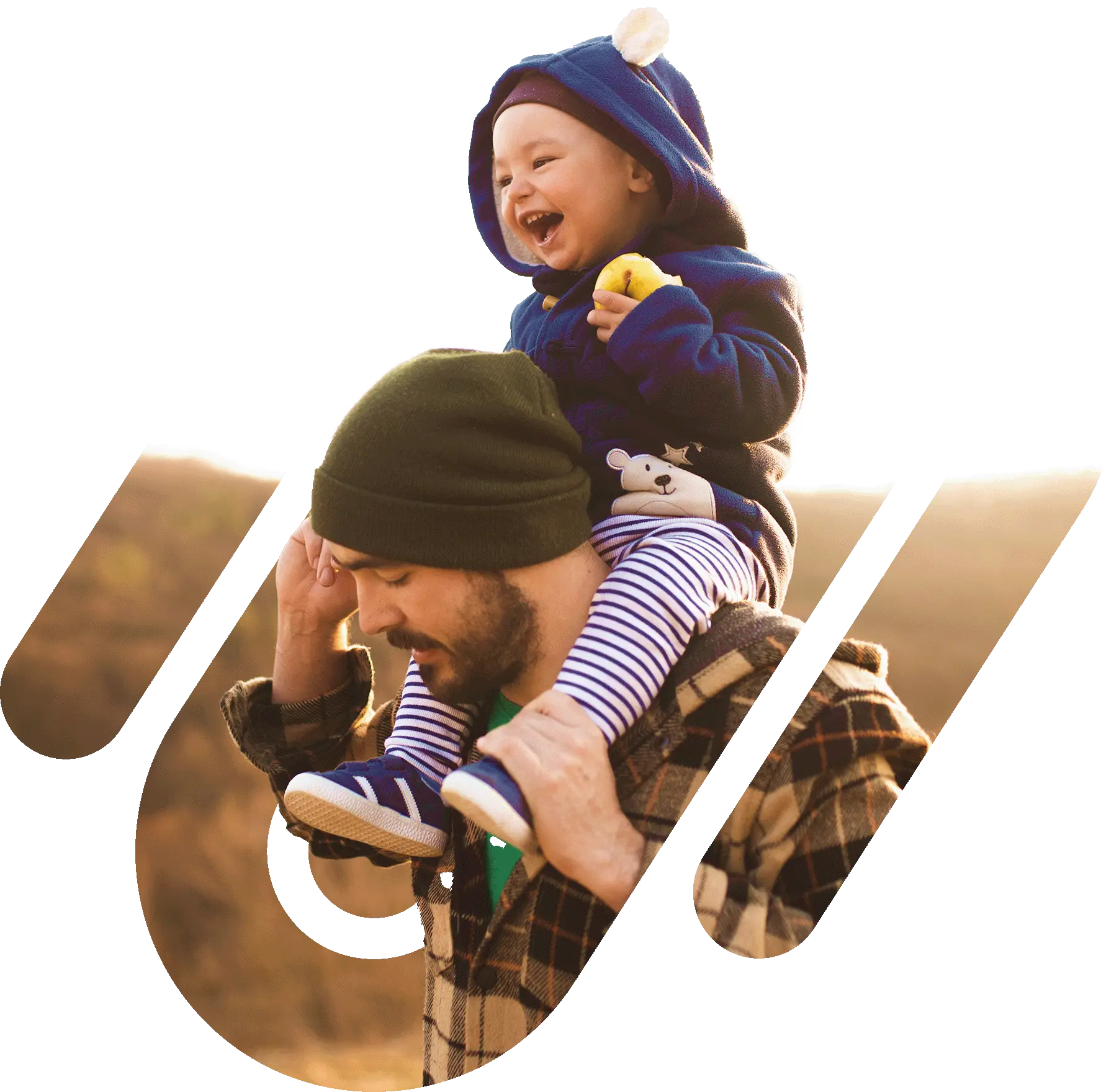 Man and Son Shoulders