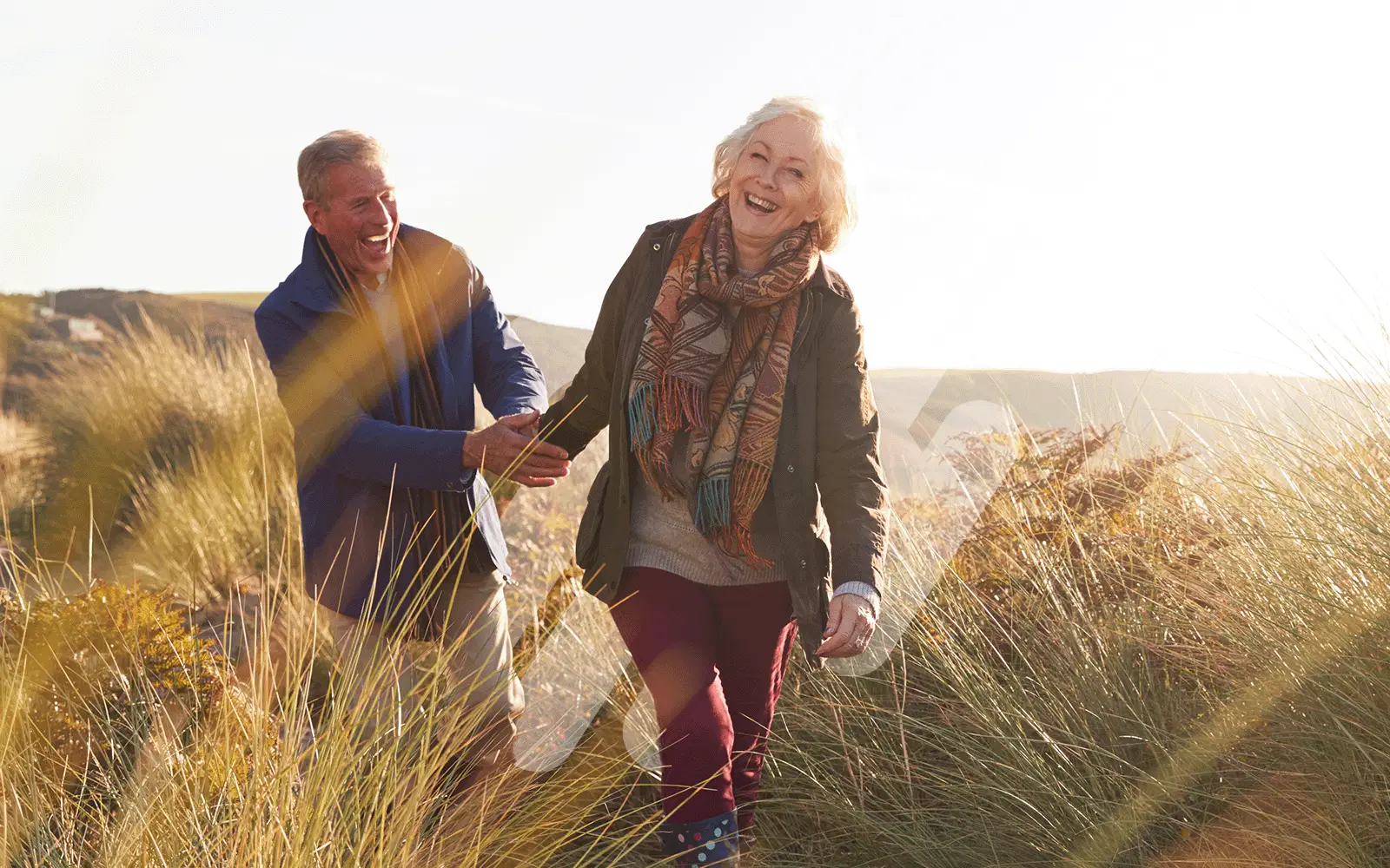 Couple Walking Dunes