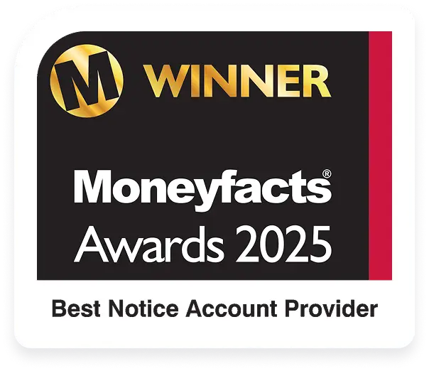 MoneyFacts Awards 2025 - Winner Best Notice Account Provider