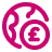 Illustration of pink Earth and a pound sign