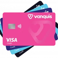 Vanquis credit cards stacked